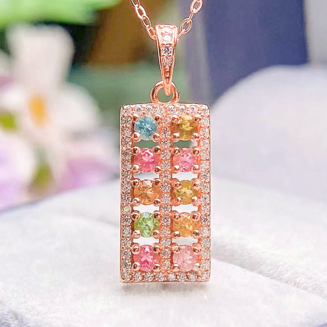Galaxy Curtain Tourmaline Pendant