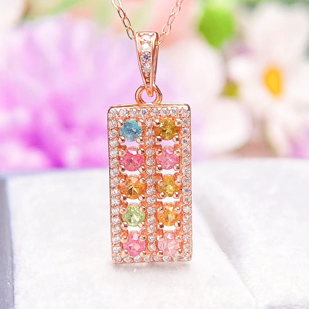 Galaxy Curtain Tourmaline Pendant