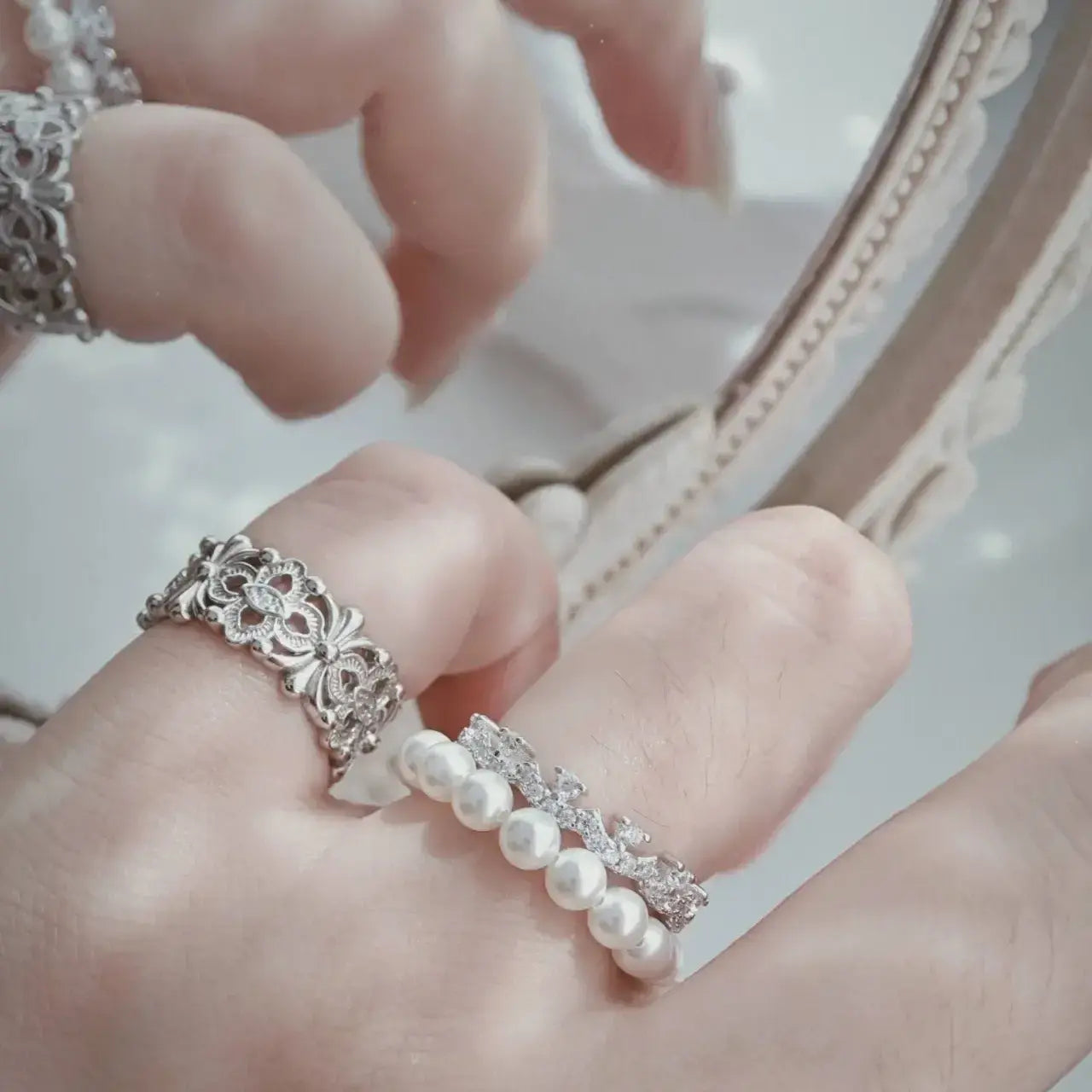Petal Lace Eternity Ring