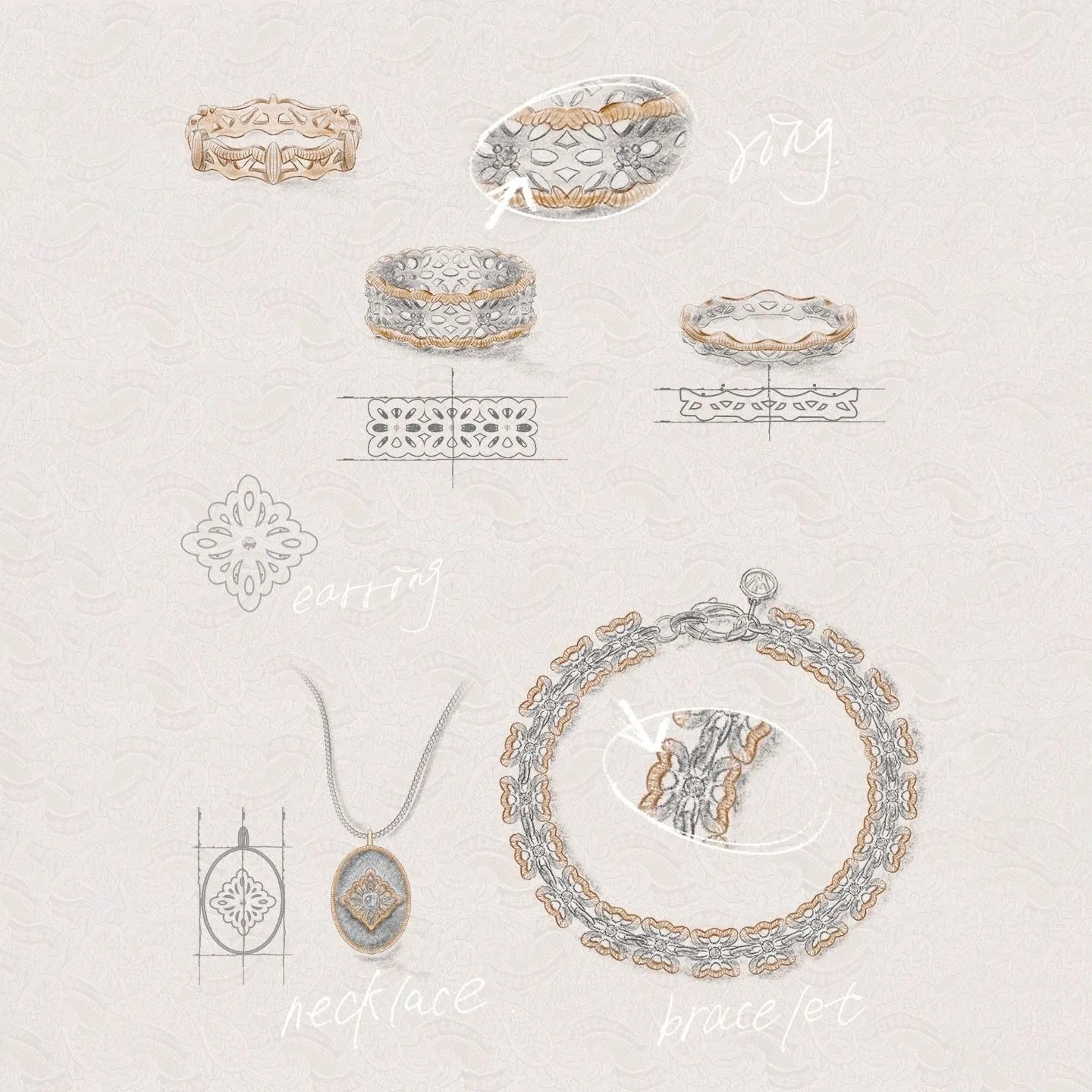 Hollowing Lace Ring