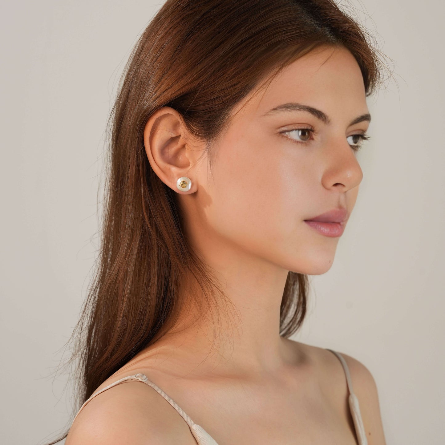 Scallop Shell Pearl Earrings