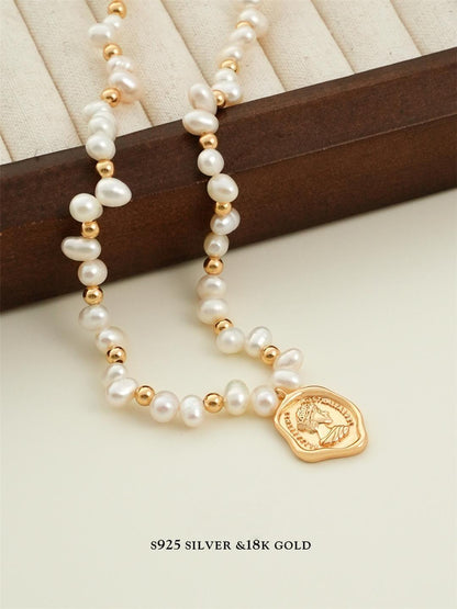 Baroque Pearl S925 Gold Plated Necklace