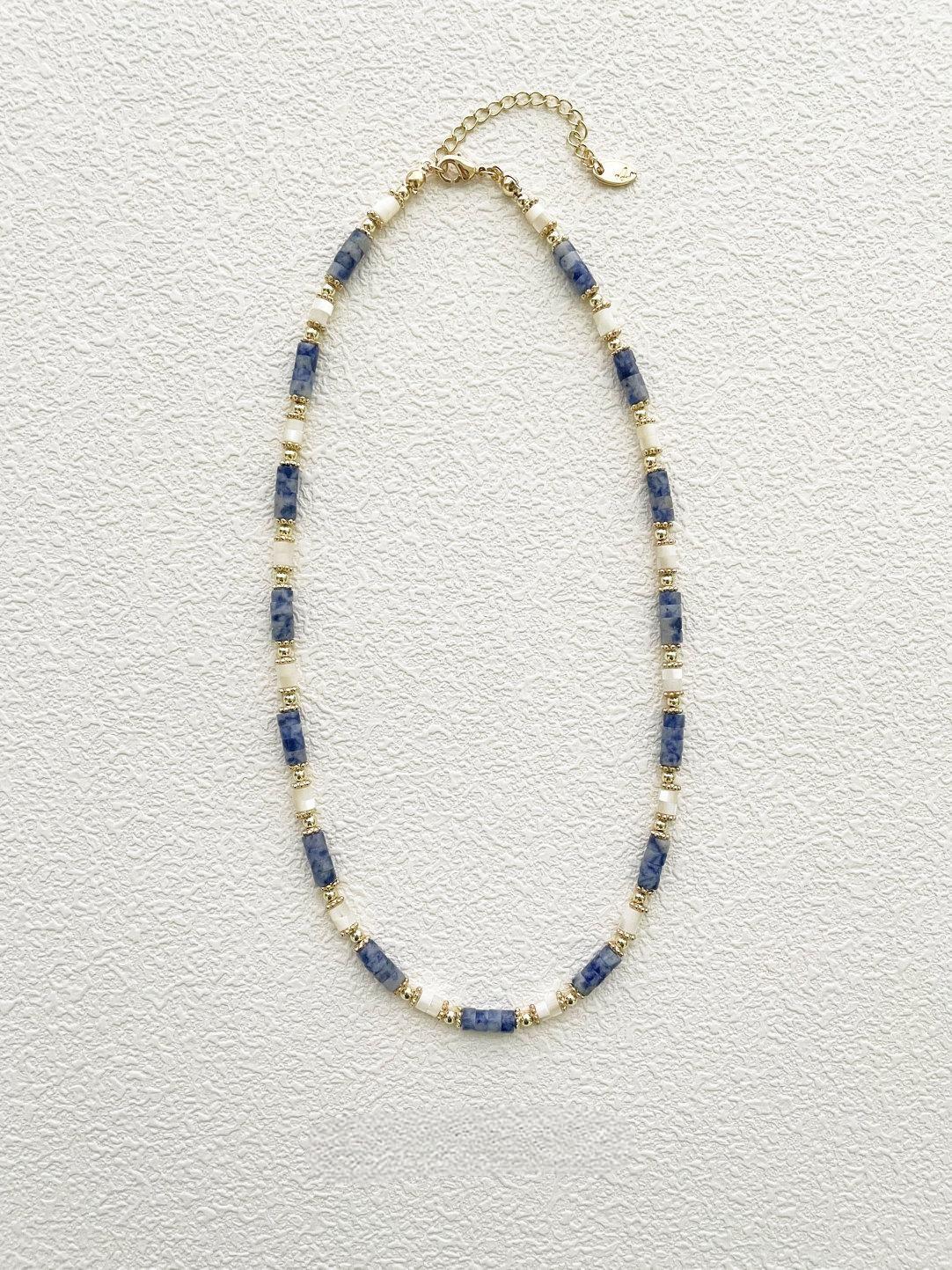 Vintage Blue Natural Stone Necklace