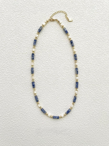Vintage Blue Natural Stone Necklace