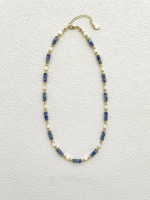 Vintage Blue Natural Stone Necklace