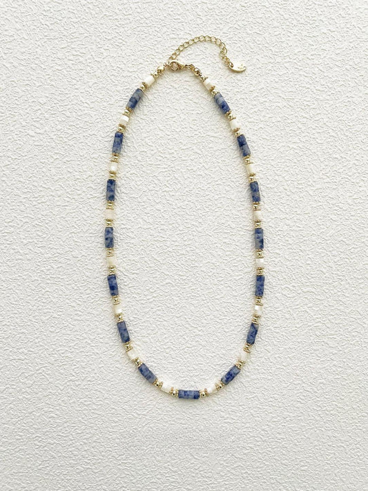 Vintage Blue Natural Stone Necklace