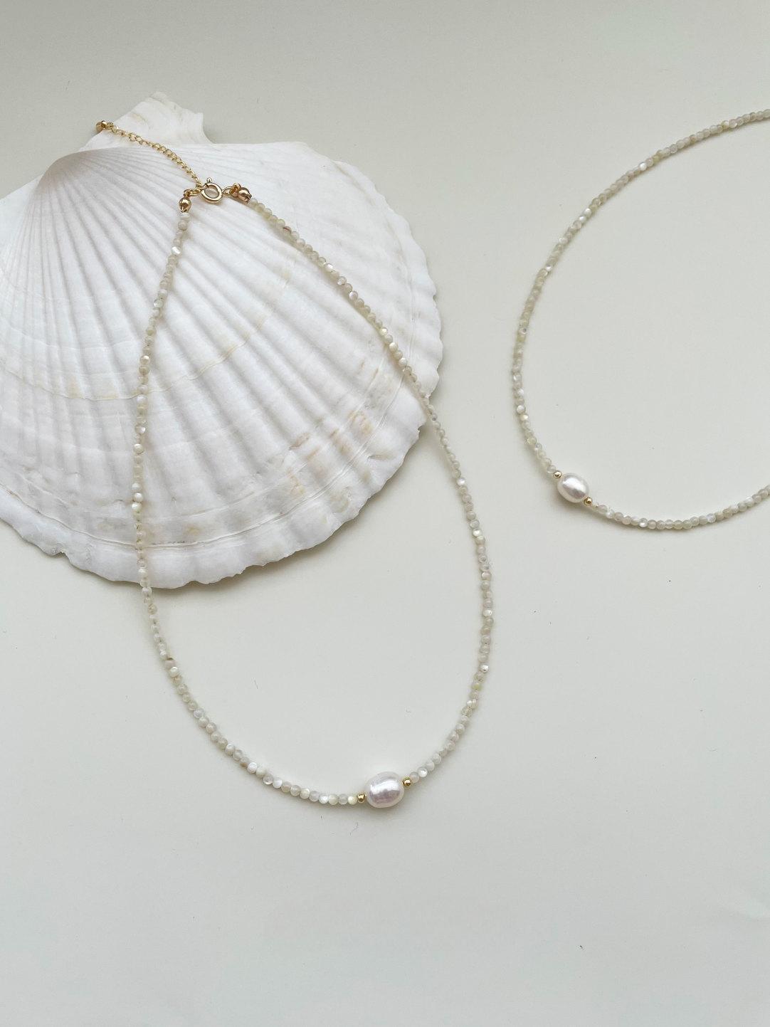 Natural Shell Beaded Necklace