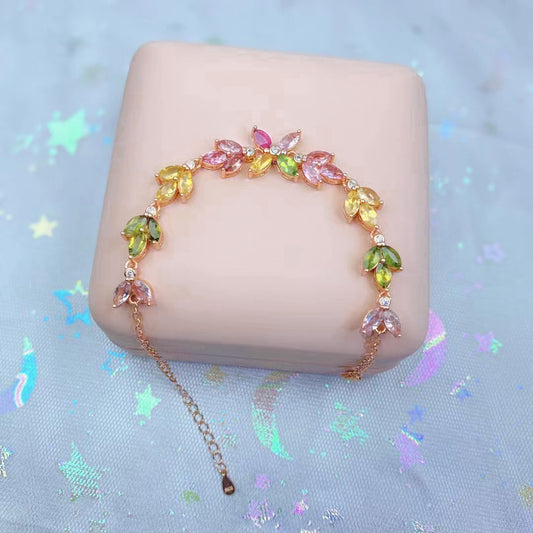 Vibrant Tourmaline Beaded Bracelet
