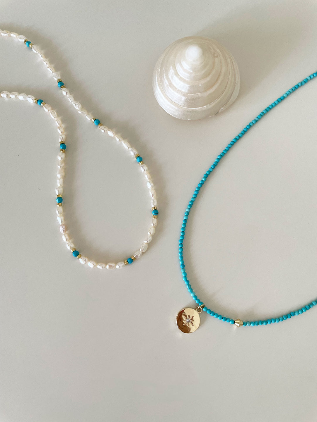 Baroque Raw Blue Turquoise Starlight Necklace