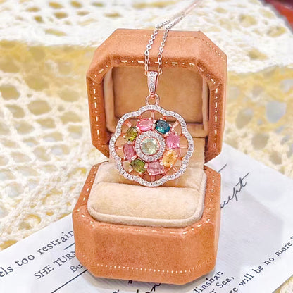 Tidal Serenity Tourmaline Gem Necklace