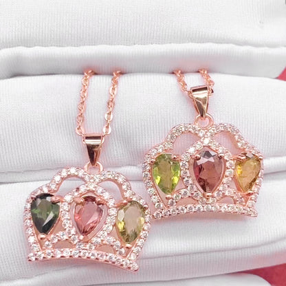 Stunning Tourmaline Pendant Necklace