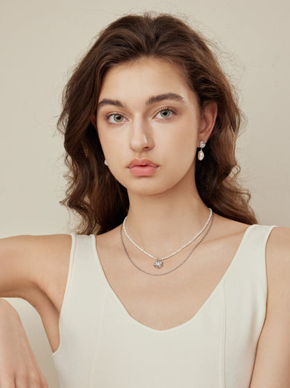 Flower Core Dual-Layer Necklace