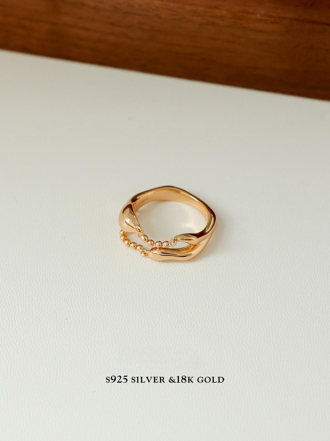 Minimalist Gold Plated Adjustable S925 Ring