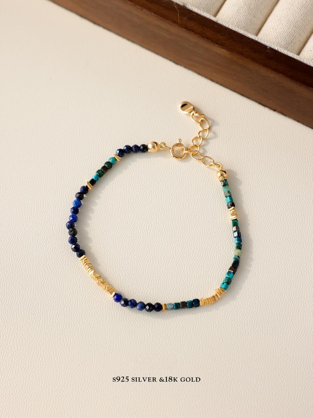 Lapis Lazuli Gold Plated Bracelet
