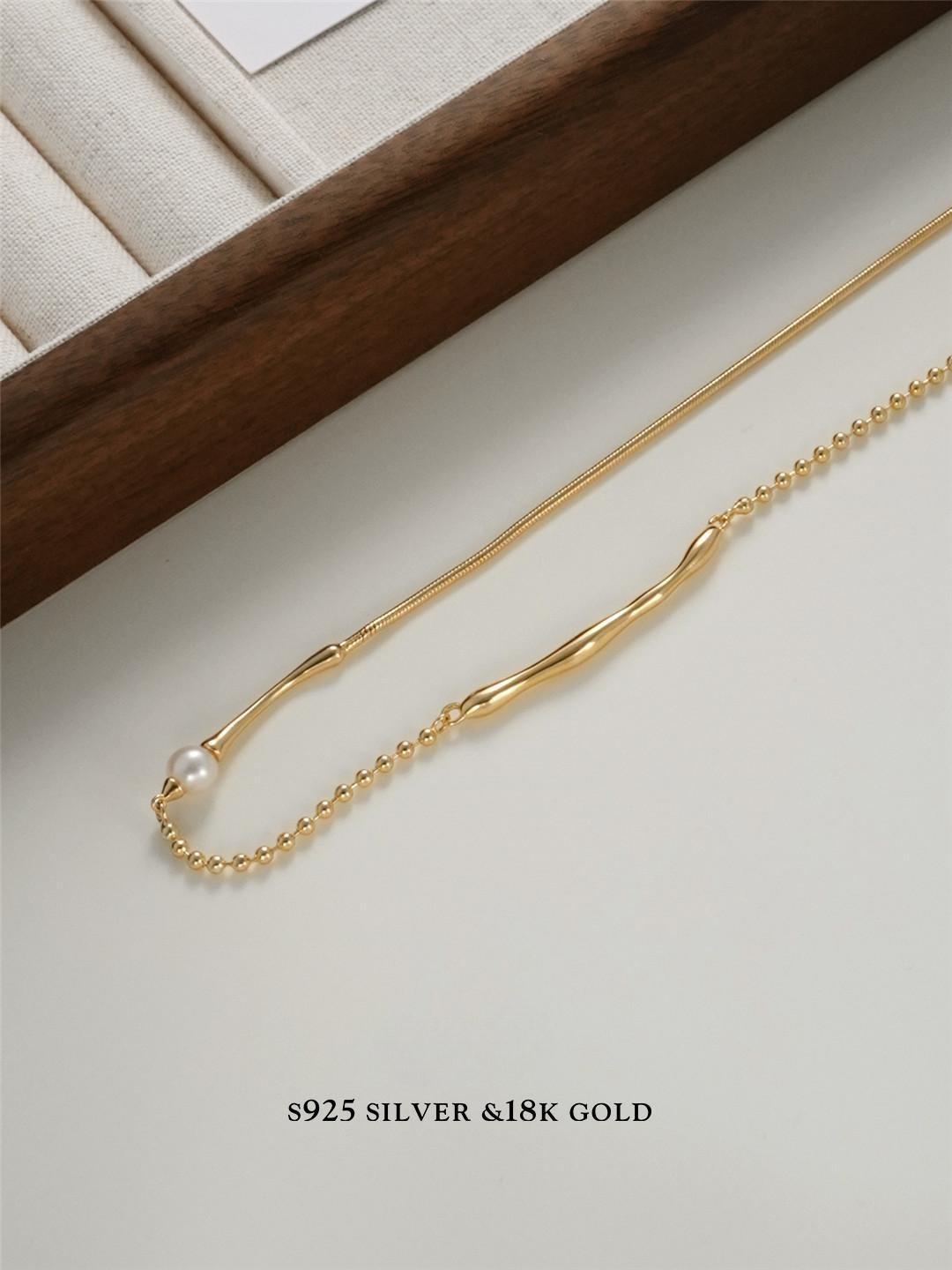 Minimalist Gold Plated Pearl Necklace