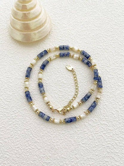Vintage Blue Natural Stone Necklace