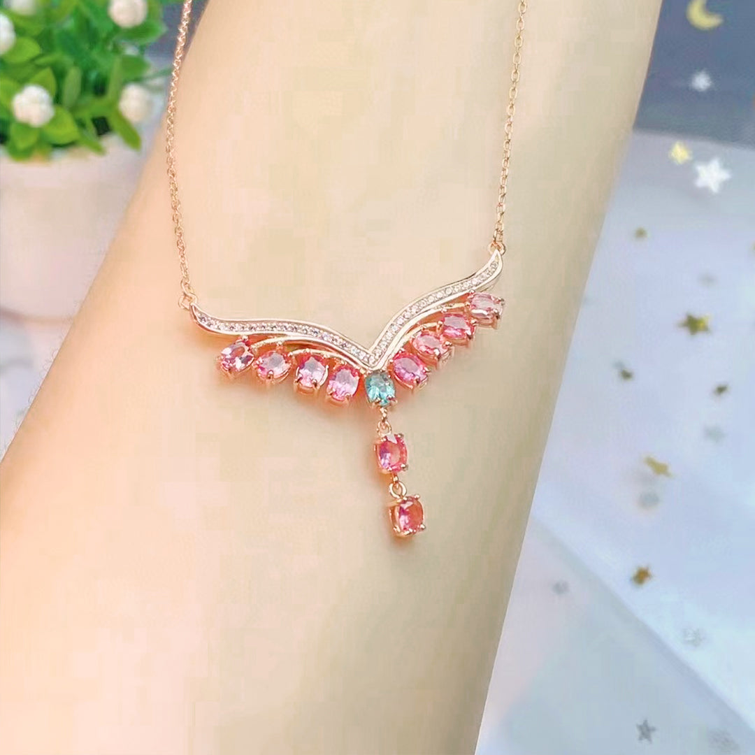 Radiant Tourmaline Gemstone Necklace