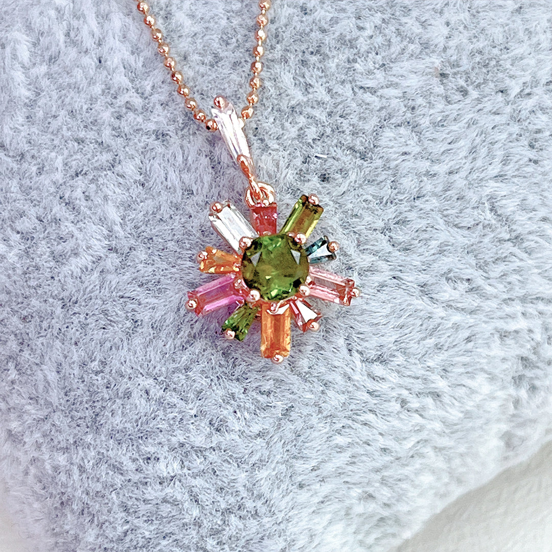 Mystic Oceanic Tourmaline Necklace