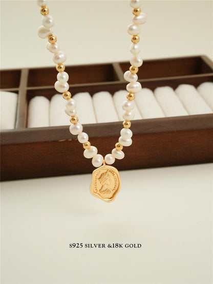 Baroque Pearl S925 Gold Plated Necklace