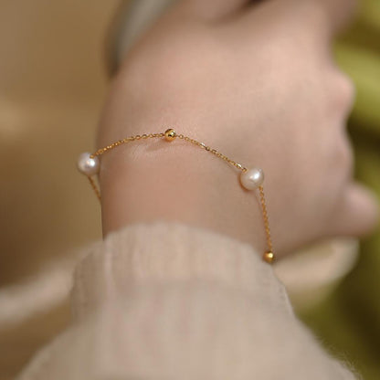 Tassel Round Pearl Bracelet