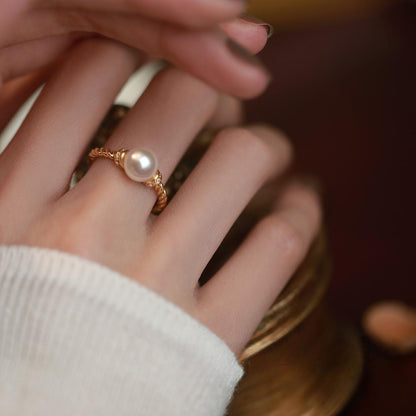 Adjustable Pearl Ring