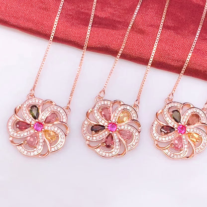 Elegant Tourmaline Nugget Necklace