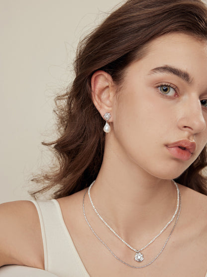 Flower Core Dual-Layer Necklace