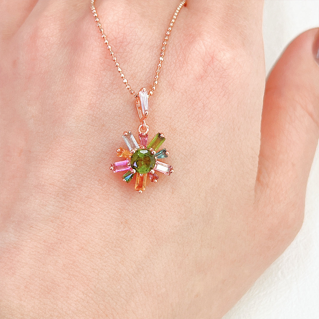 Mystic Oceanic Tourmaline Necklace