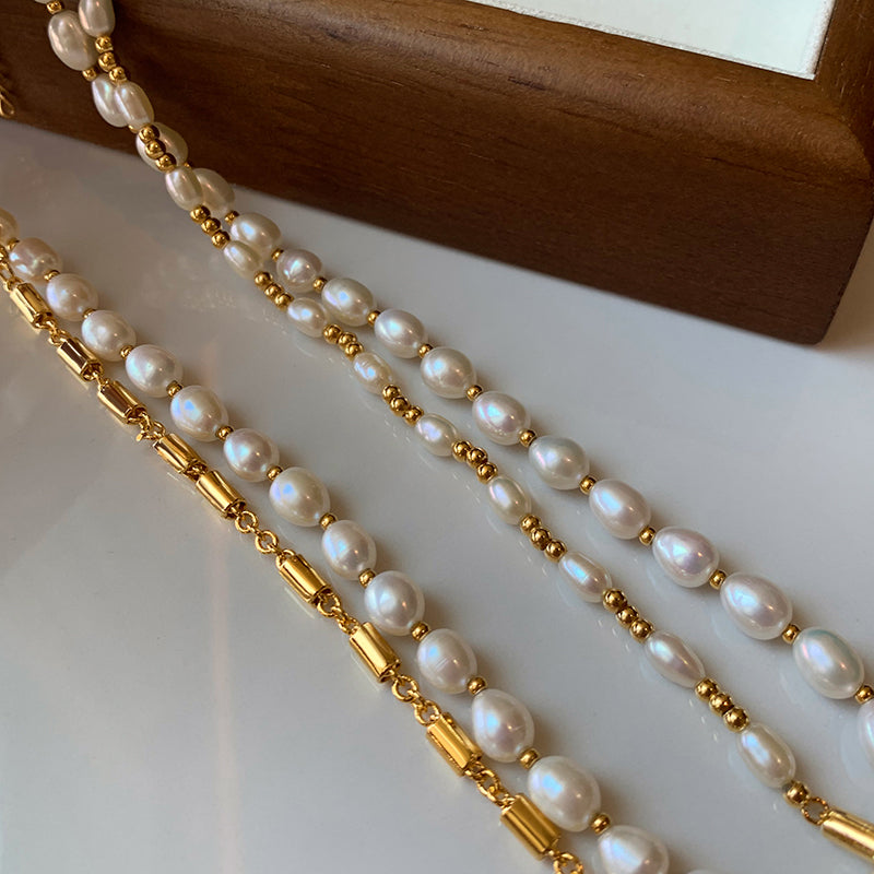 Fresh Pearl Gold Plated Necklace