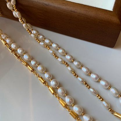 Fresh Pearl Gold Plated Necklace