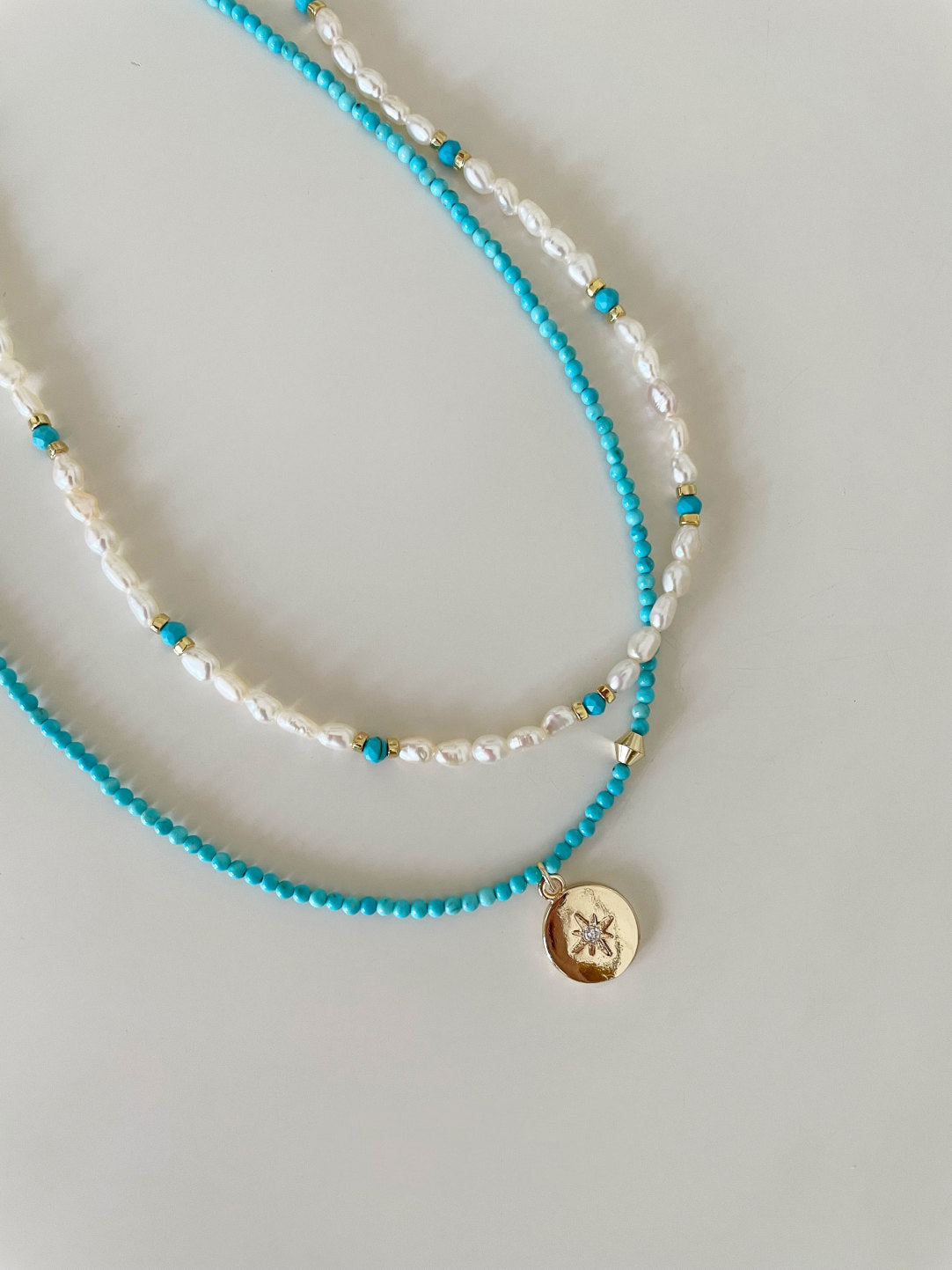 Baroque Raw Blue Turquoise Starlight Necklace