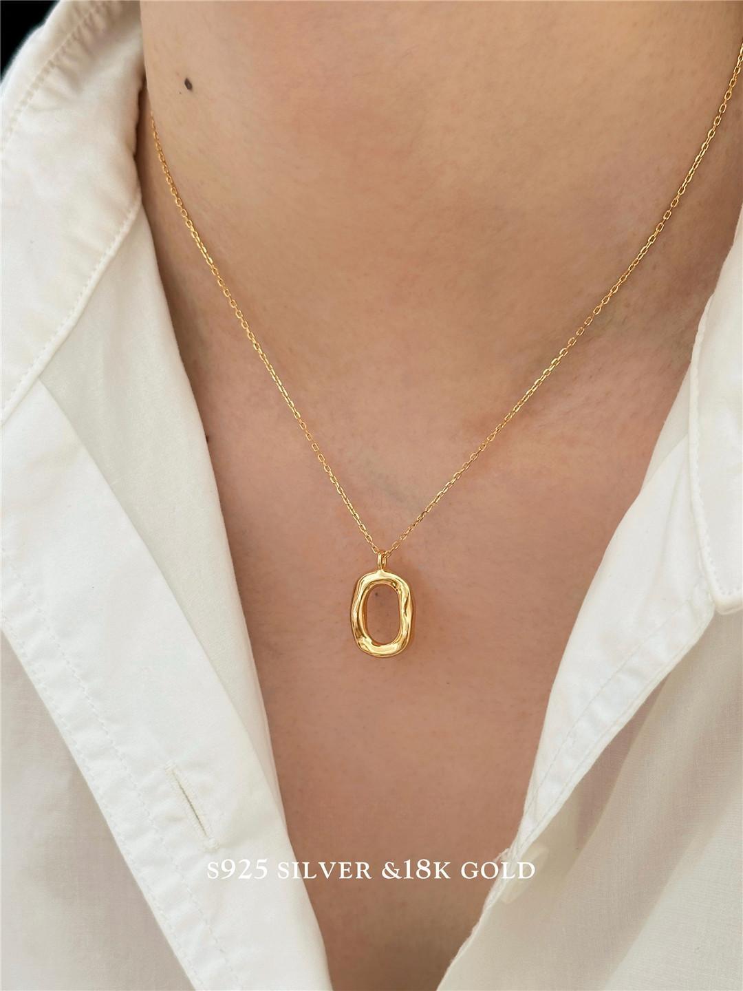Oval Minimalist S925 Pendant Necklace