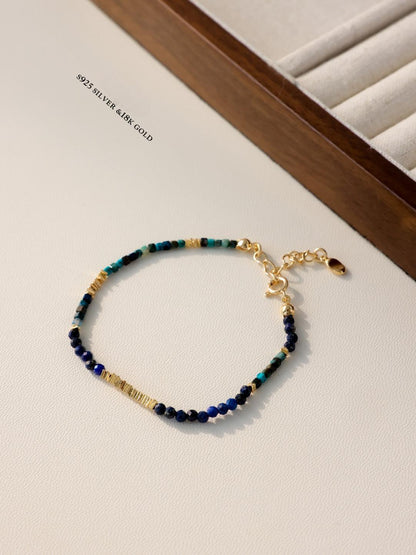 Lapis Lazuli Gold Plated Bracelet