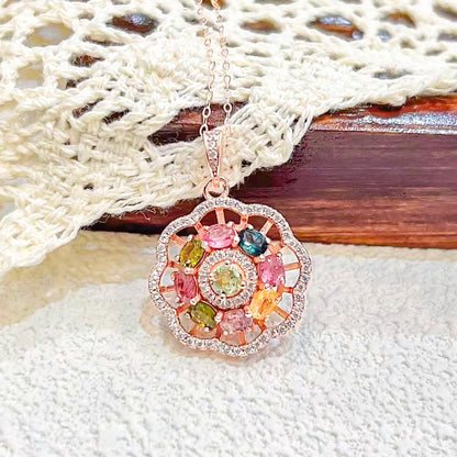 Tidal Serenity Tourmaline Gem Necklace