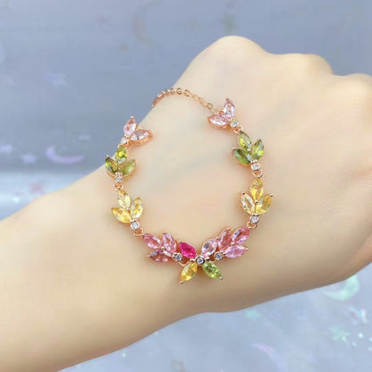 Vibrant Tourmaline Beaded Bracelet