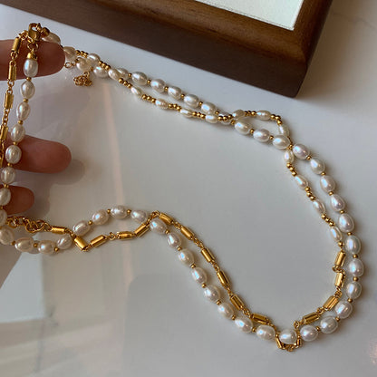 Fresh Pearl Gold Plated Necklace