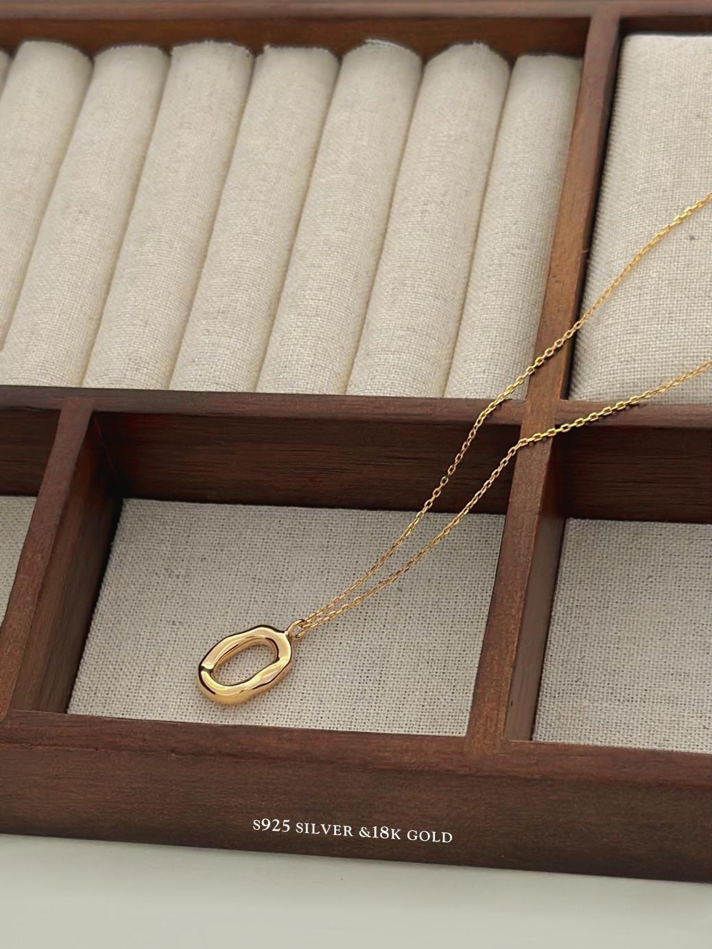 Oval Minimalist S925 Pendant Necklace
