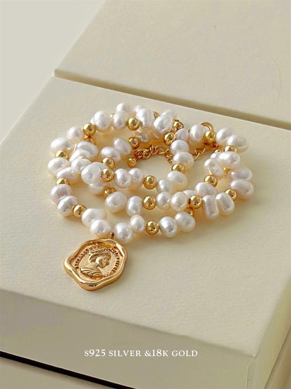Baroque Pearl S925 Gold Plated Necklace