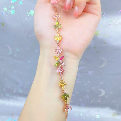 Vibrant Tourmaline Beaded Bracelet