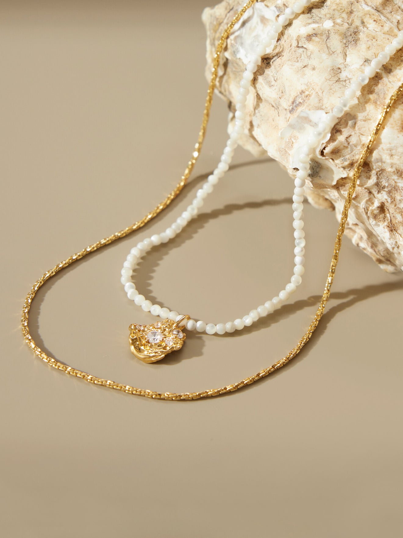 Flower Core Dual-Layer Necklace