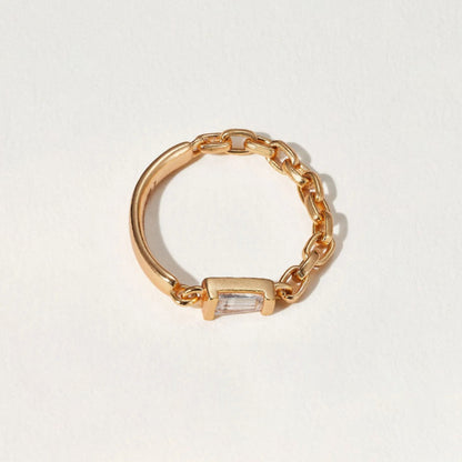 Baugette Cut Moissanite Ring