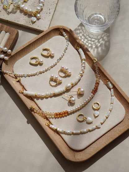 Natural Shell Freshwater Pearl Baroque Gold Plated Bracelet