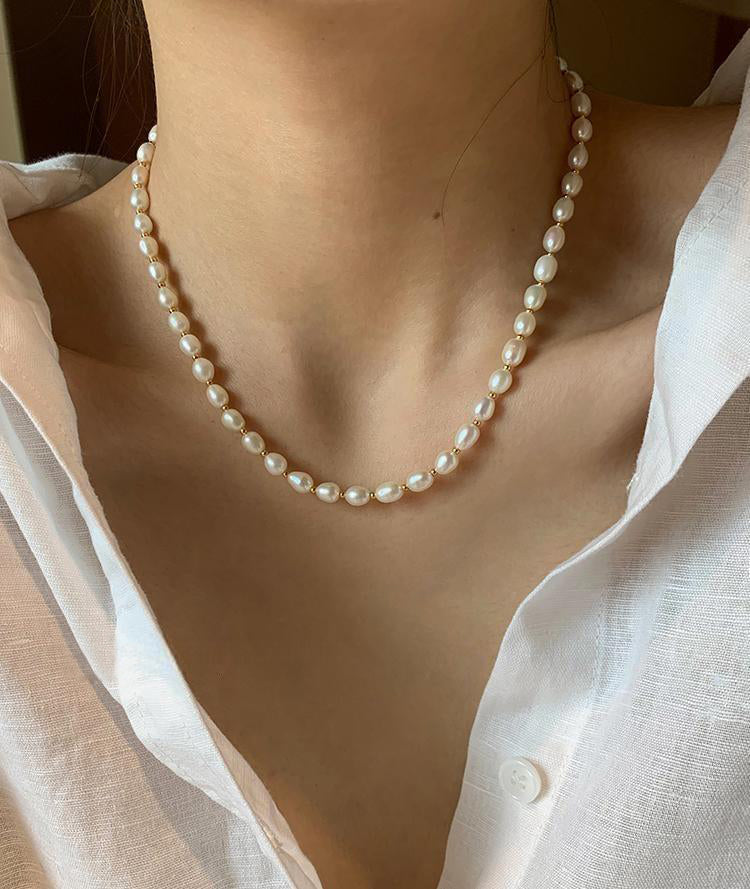 Fresh Pearl Gold Plated Necklace