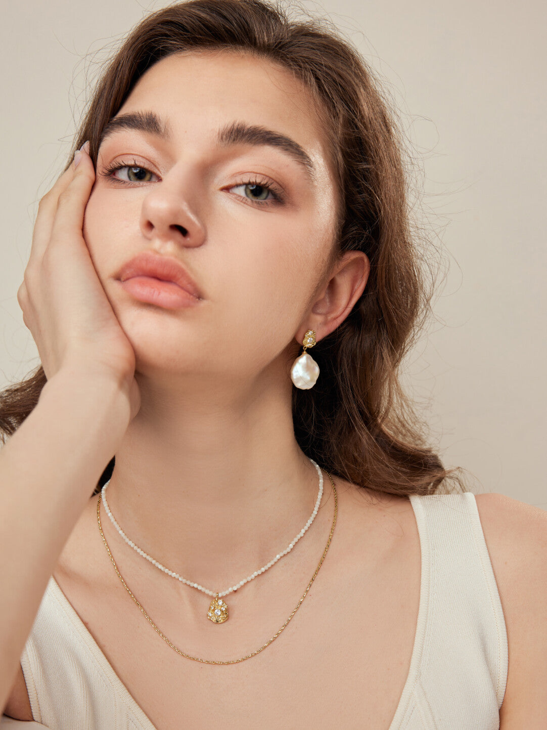 Flower Core Dual-Layer Necklace