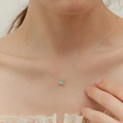 Firefly Blue Moissanite Necklace