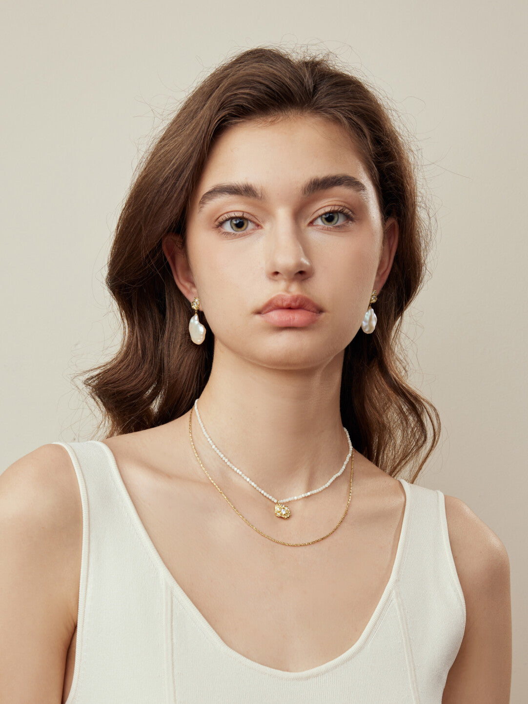 Flower Core Dual-Layer Necklace