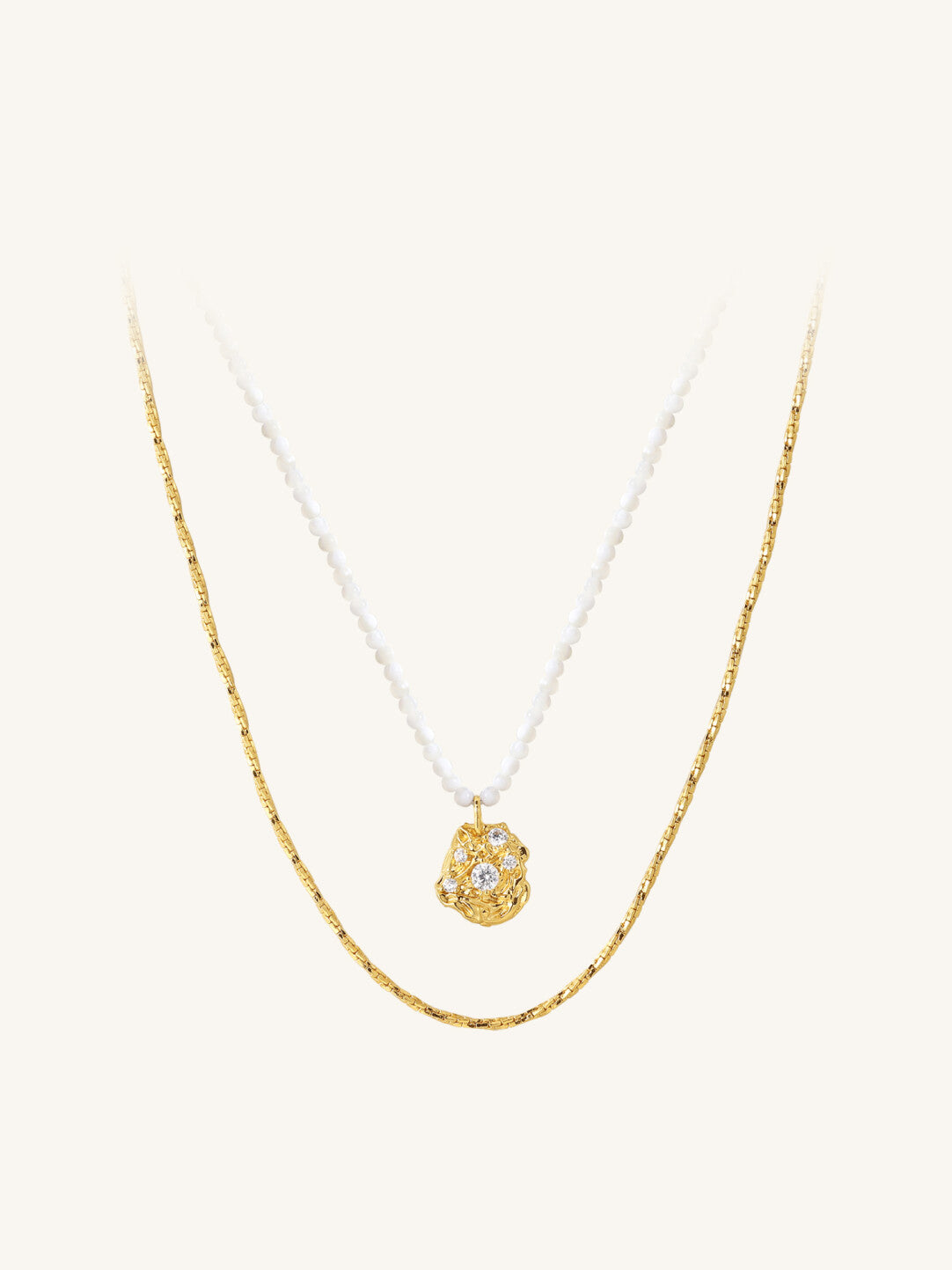 Flower Core Dual-Layer Necklace