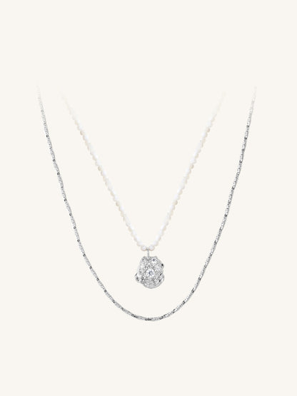 Flower Core Dual-Layer Necklace