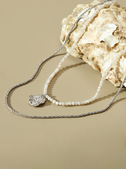 Flower Core Dual-Layer Necklace