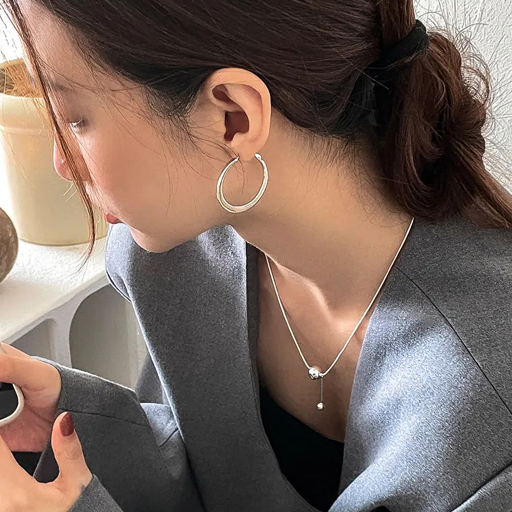 Simple Hoop Plain Earrings